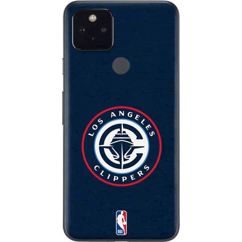 NBA Los Angeles Clippers Distressed Blue Google Pixel 4a 5G Skin
